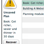 Recover Unsaved Project Plans