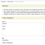 Easily set Description field templates for Tickets and Pages