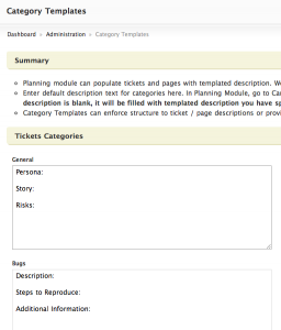 Easily set Description field templates for Tickets and Pages
