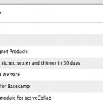 Select Projects to show on Gantt Chart