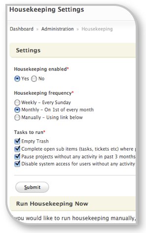 Housekeeping Settings