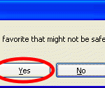 Step 2. Click "Yes" on Security Alert