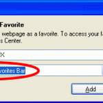 Step 3. Select a folder in "Add a Favorite" dialog
