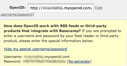 Special Username / Password for OpenID