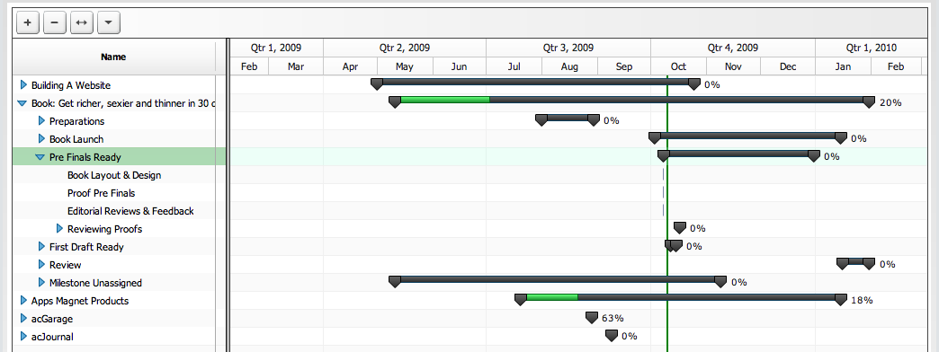 Multiple Project Gantt Chart Template