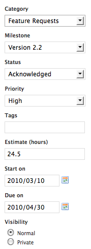 Edit Estimate and Start Date