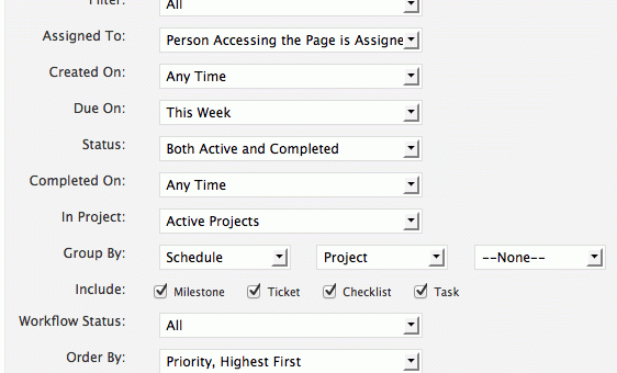 Extensive Filters and Grouping / Ordering options
