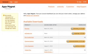 My Account in New Site