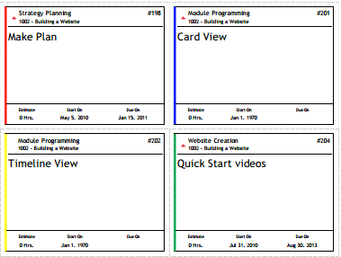 Cut Printed Kanban Cards and use on your Kanban Board