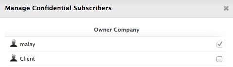 Subscribe/Unsubscribe Confidential Subscribers