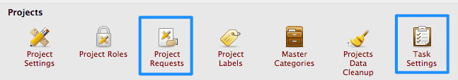 Project Requests and Task Settings within activeCollab Administration