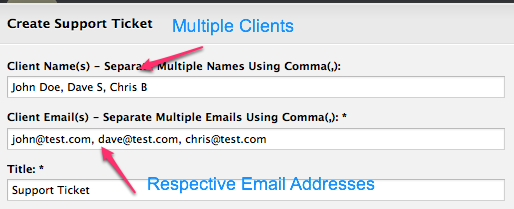 Adding multiple subscribers to your support ticket